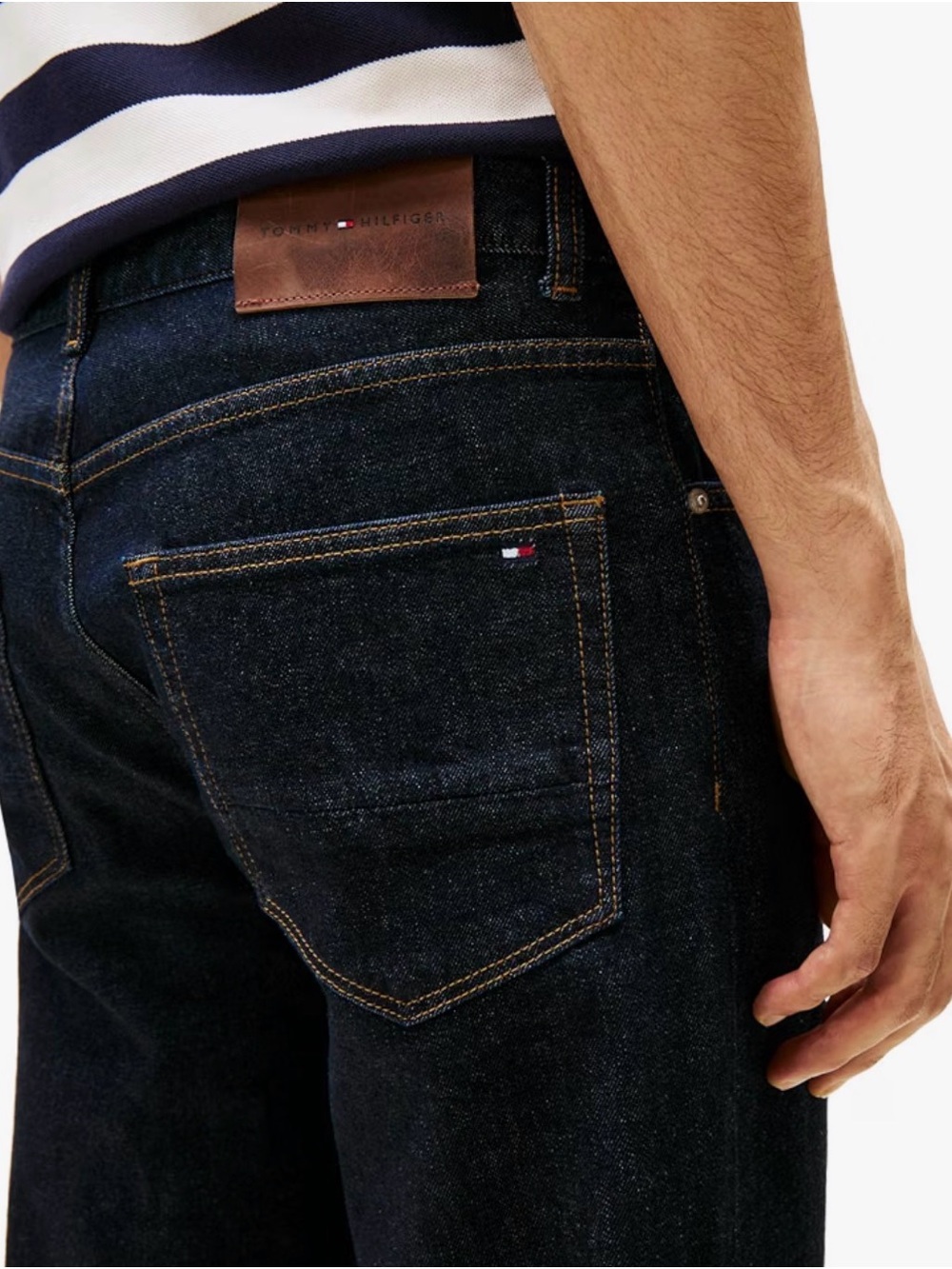 Tommy Hilfiger Men’s Dark Indigo Straight-Leg Jeans New